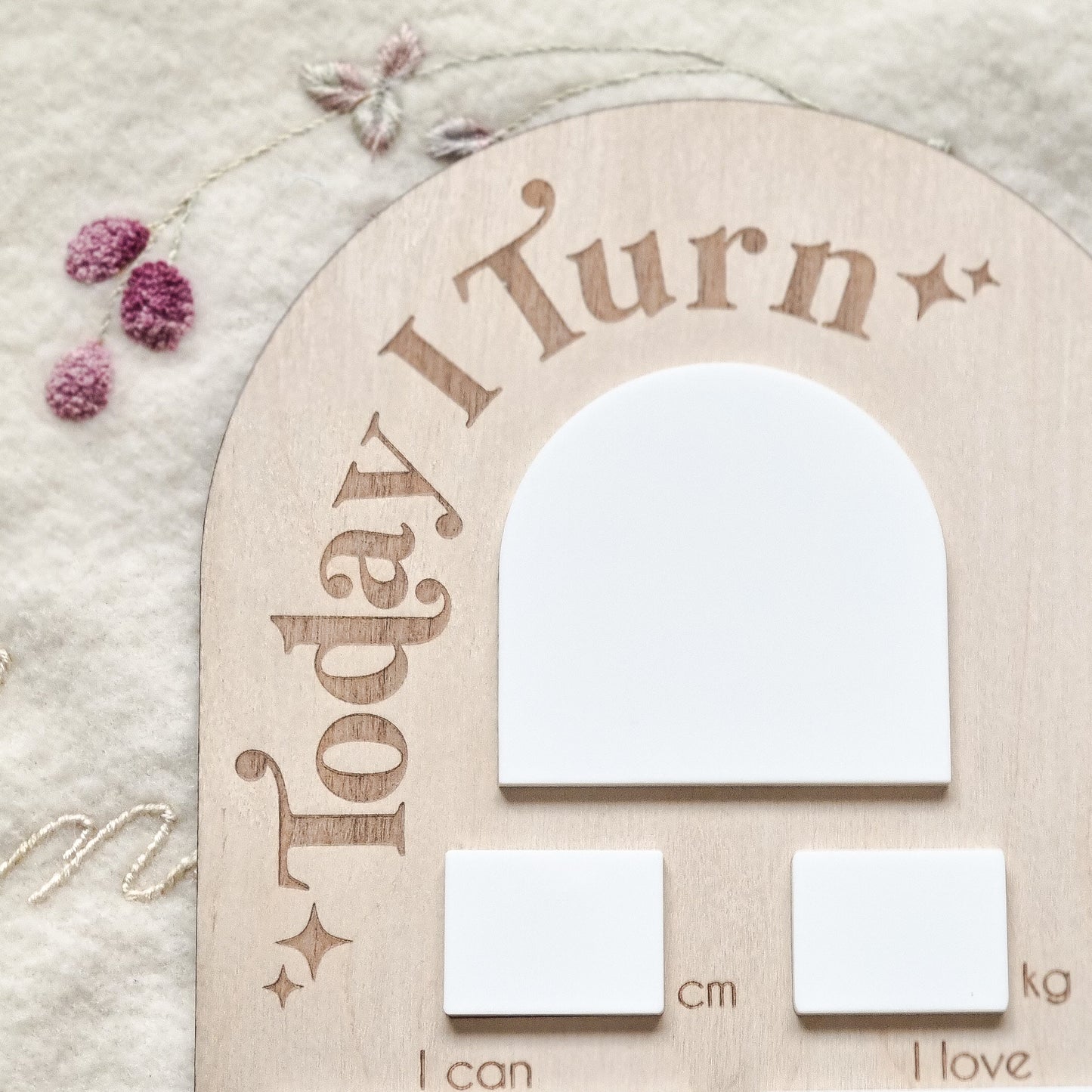 "Today I Turn" Milestone Board / Plaque