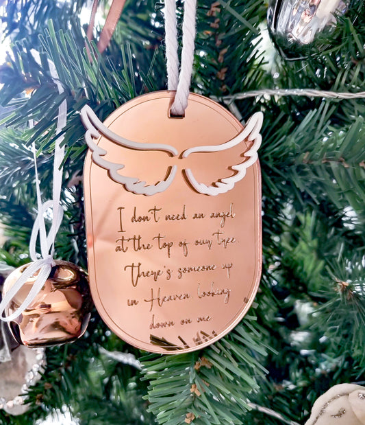 Memorial Ornament - Angel Poem