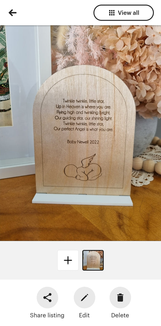 Miscarriage Keepsake Plaque