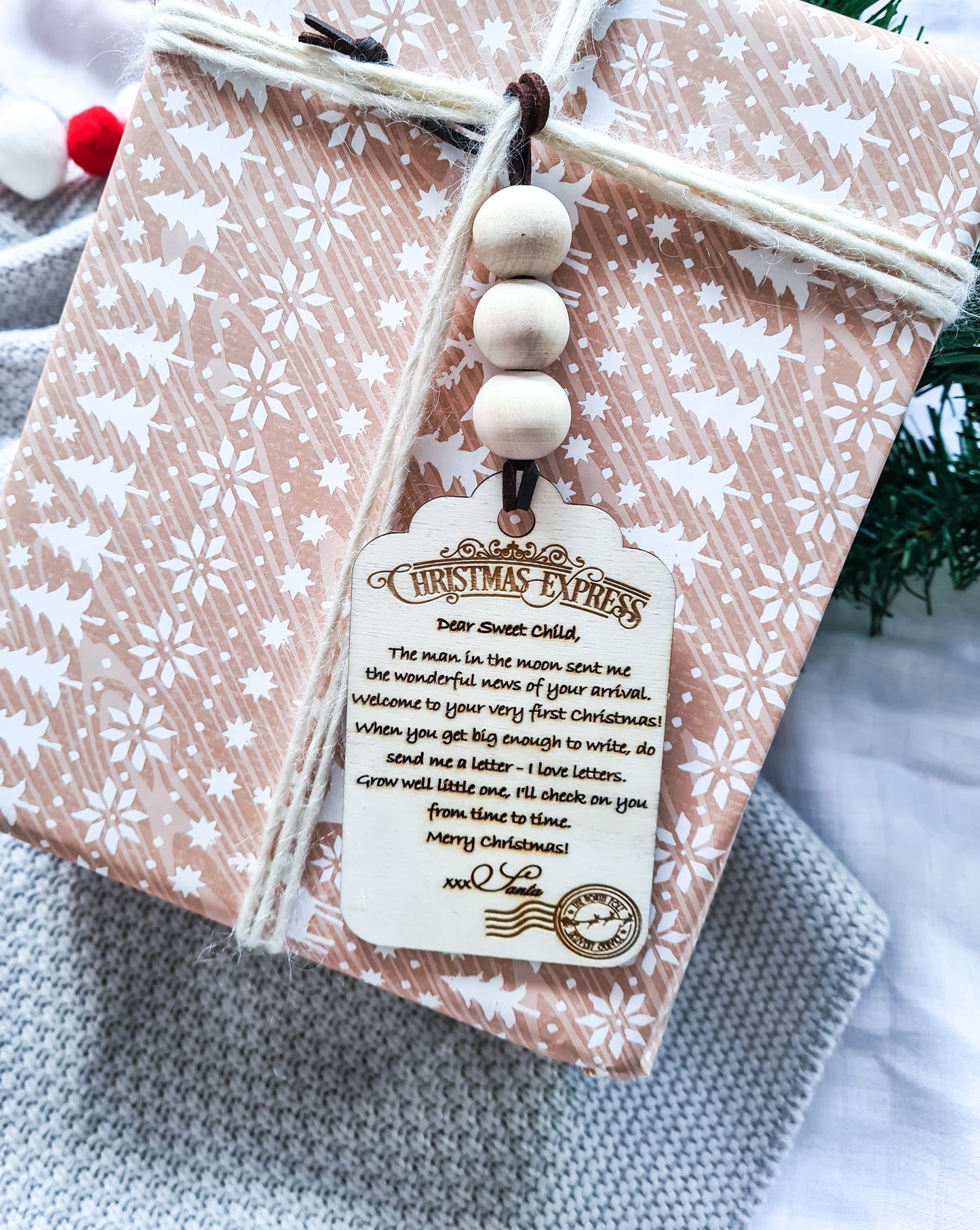 First Christmas Santa Gift Tag