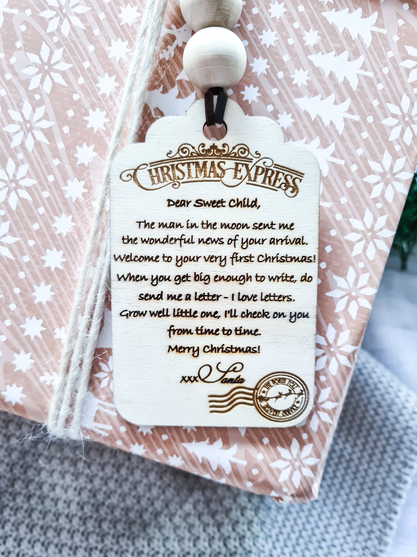 First Christmas Santa Gift Tag