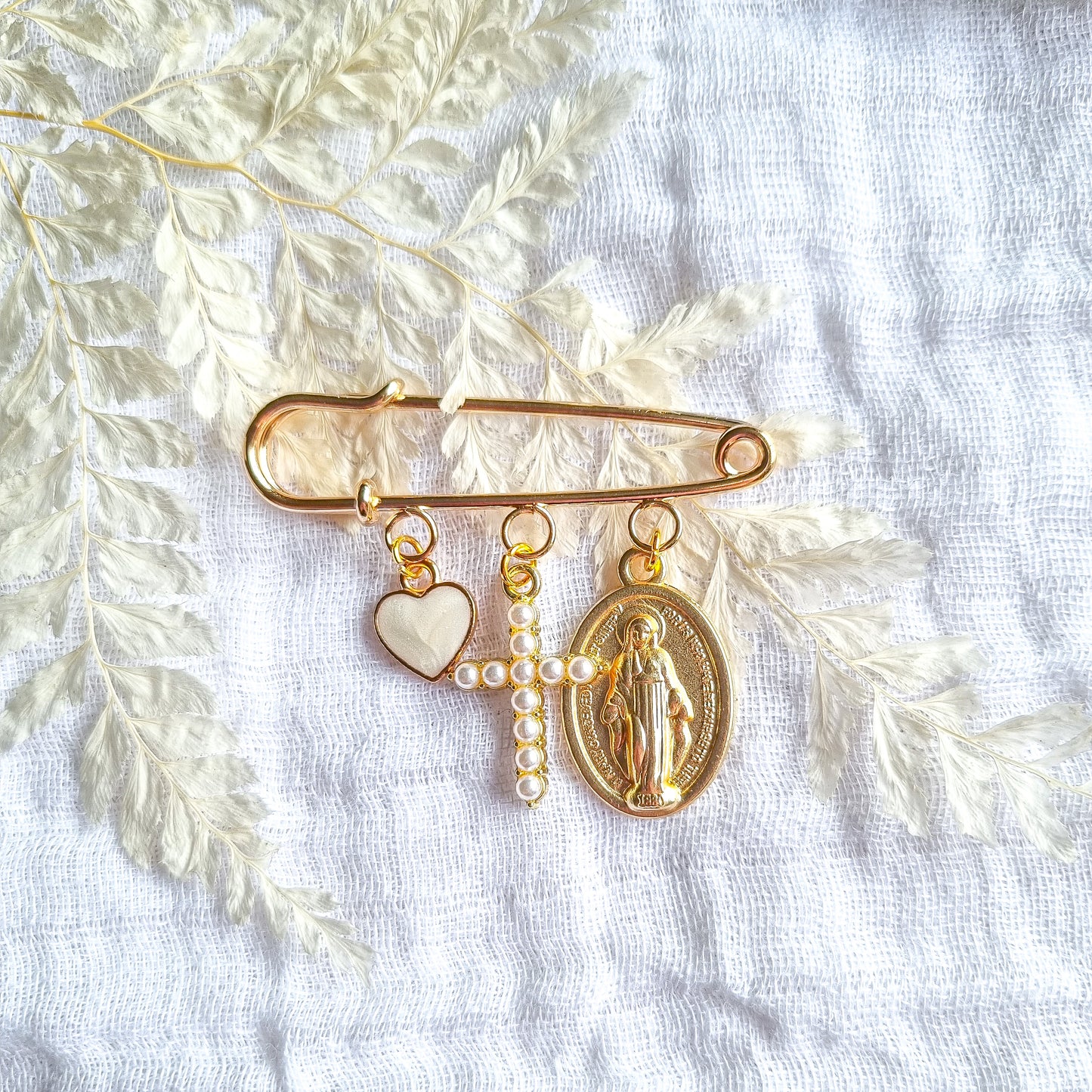 Keepsake Brooch / Pin (3 Charms)