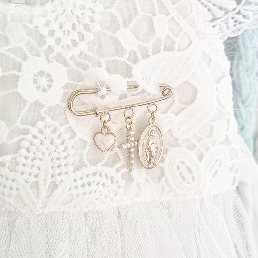 Keepsake Brooch / Pin (3 Charms)