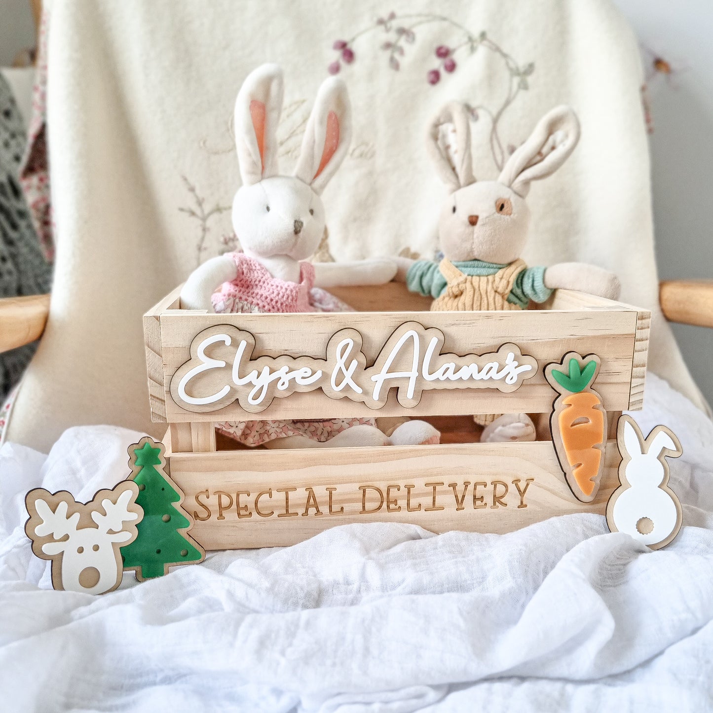 Personalised & Interchangable Keepsake Easter / Christmas Crate